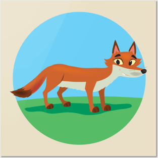 smiling fox Posters and Art
